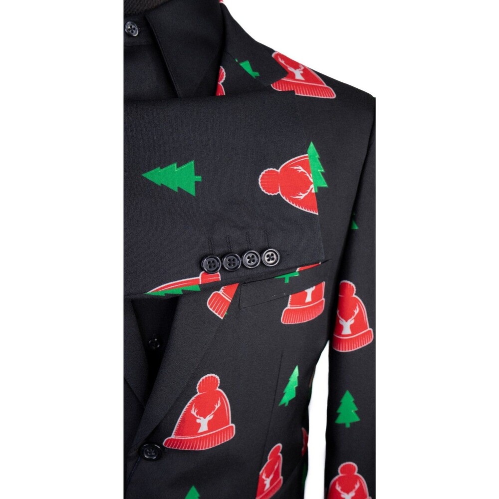 BRAVEMAN Ugly Christmas Blazer Suit 2pc 42R Pants W36xUnhemmed NWT - Picture 6 of 16